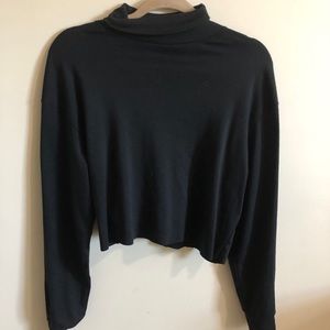 Cropped turtleneck sweater